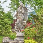 6FT Tall Large Magnesium-Based Cement Angel Statue for Outdoor/Indoor Use