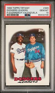 New Listing1988 Topps Tiffany #489 Dodgers Leaders P.Guerrero/F.Valenzuela PSA 10