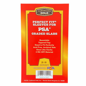 (25-50) Cardboard Gold Perfect Fit Loose Graded Sleeves PSA Slabs FREE SHIPPING