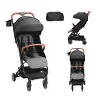 VEVOR Baby Stroller Newborn Toddler Adjustable One-click Folding Black