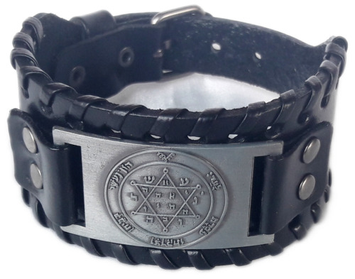 New Bracelet Leather from israel Jewish Star of David-Magen David Judaica.black