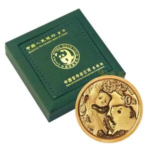 2021 10 Yuan China 1g panda Commemorative Gold Coin 1g with box