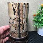 1120g Natural Chinese Painting Stone  Crystal Carving Pen holder for home decor