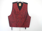 WAH MAKER - FRONTIER CLOTHING - WESTERN BUTTON FRONT VEST - RED - MEN - LARGE