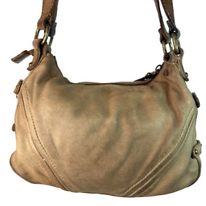 Etienne Aigner Purse Womens Tan Genuine Leather Shoulder Handbag small boho chic