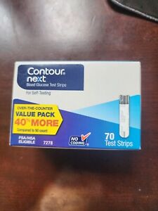 Contour Next 7278 Blood Glucose Test Strips - 70 Count Expires 07/2025