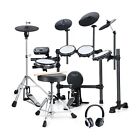 Fesley Electric Drum Set, Electronic Drum Set with 4 Quiet Mesh Drum Pads, Mo...