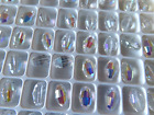 36 Preciosa Barrel Beads in 9x6mm Crystal ab