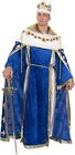King's Robe Medieval King Royalty Velvet Deluxe Halloween Adult Costume 2 COLORS