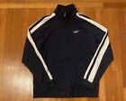 Vintage Y2K Nike Fleece Lined Jacket Coat Swoosh 2000s Full Zip NAVY