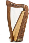 Celtic Harp Rose 17 String Irish Style with Bag & Extra Strings & Key Included