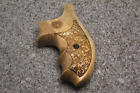 Custom walnut grips fits Smith Wesson S&W J Frame Round Butt *FLORA & LOGO*
