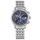 Paul Picot Men's 'Telemark' Chronograph Blue Dial Bracelet Watch P4102.20.221/B