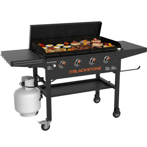 Griddle Cooking Station w/ Hard Cover Outdoor Burner Set 4-Burner 36