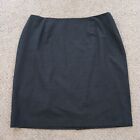 Jones New York Skirt Size 18W Gray Knee Length Pencil Lined Slit Stretch
