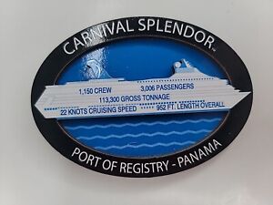 Vintage Rare Carnival Splendor Cruise Ship Refrigerator Fridge Magnet Panama