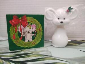 Vintage Avon Holiday Christmas Merry Mouse Zany Cologne .75oz New Old Stock