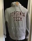 JANSPORT Virginia Tech Vintage Pullover Hoodie Sweatshirt Large Gray