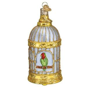 Old World Christmas VINTAGE BIRD CAGE (16127) Glass Ornament w/OWC Box