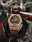 Casio G-Shock GMAS2100AER Modified With Diamond Rose Gold Stainles Steel Strap