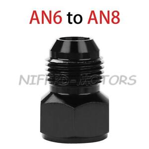 -6 AN Female -8 AN Male AN Flare Fitting Expander Adapter 6AN to 8AN Black