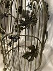 Large Decorative Bird Cage Black With Leaves Berries And Vines