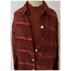Stonebridge Signature Red Rust M Collared Shirt & Mock Silk Top SET of 2 vgt 90s
