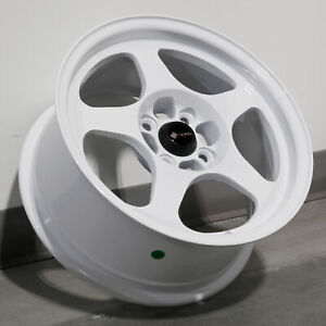 15x7 White Wheels Vors SP1 4x100 35 (Set of 4)  73.1