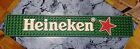 Heineken Star Rubber Bar Rail Runner Spill/Drip Mat Heavy Duty Green White Red