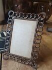 Antique old Vintage arts and crafts brass bronze photo picture frame D.R.G.M