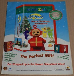 1999 Print Ad Merry Christmas Teletubbies PBS Kids Perfect Gift Ragdoll Art