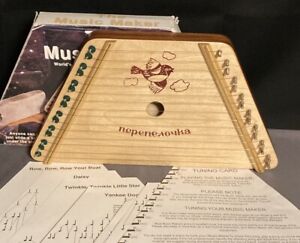 Vintage The Music Maker Musical Lap Harp Zither Instrument in Original Box