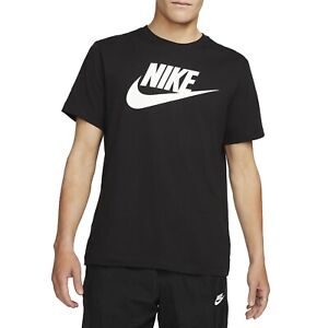 Nike Men's Sportswear Active Short Sleeve T-Shirt in Black/White, AR5004-010