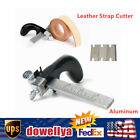 Leather Strap Cutter Draw Gauge Leather Craft Splitter Tool W/3 Blades US