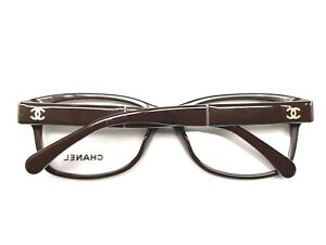 Chanel 3232-Q 1347 Eyeglasses Glasses Brown w/ CC Logo 54-16-135 - Read
