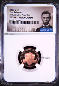 2019 S Proof LINCOLN CENT Penny NGC PF70 RD from 10-coin-silver-set FR Portrait