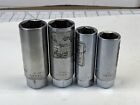 Craftsman 4pc 3/8, 1/2 Drive 6pt Spark Plug Sockets, 5/8in., 13/16in., USA Made