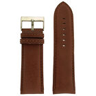 Extra Wide XL Watch Band Genuine Leather Calfskin Dark Brown