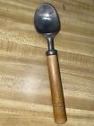 Vintage Aluminum Ice Cream Scoop Spoon with Wooden Handle 7.75” Length