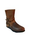 Sorel Brown Suede Leather Lined High Ankle Buckle Boots Womens Sz 9.5 NL2433-248