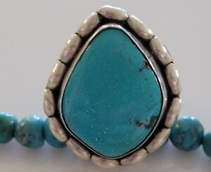 Old Pawn Vintage Handmade Navajo Sterling & Baby Blue Turquoise Ring SZ 7.5