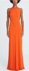 New Halston Briar Jersey Open Back Gown, Size 12 Orangeade Free Shipping!