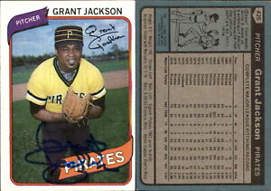 New ListingGrant Jackson Signed 1980 Topps #426 Card Pittsburgh Pirates Auto AU