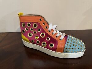 Christian Louboutin MetallicMultiColor Spiked OneRight Shoe AmputeeMens Sz40 Eur