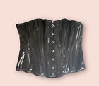 Living Dead Souls Gothic PVC Lace-Up Corset Size XL