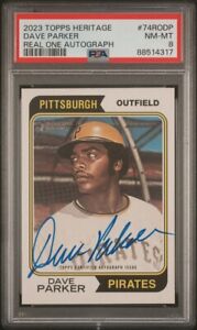 New Listing2023 Topps Heritage🔥DAVE PARKER🔥Rookie Pirates Throwback Auto PSA 8 Blue Ink