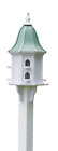 Extra Large Birdhouse Condo Patina Copper Roof Resin Easy Care