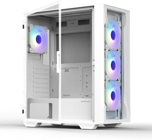 New ListingZalman i3 NEO TG ATX Gaming PC Computer Case - Tempered Glass Front & Side Panel