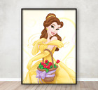 Disney Princess Belle Poster Children's Bedroom Wall Art Print A4 Framed