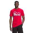 THE NORTH FACE Brand USA Red Short Sleeve Relaxed Fit Casual T-Shirt Men Small